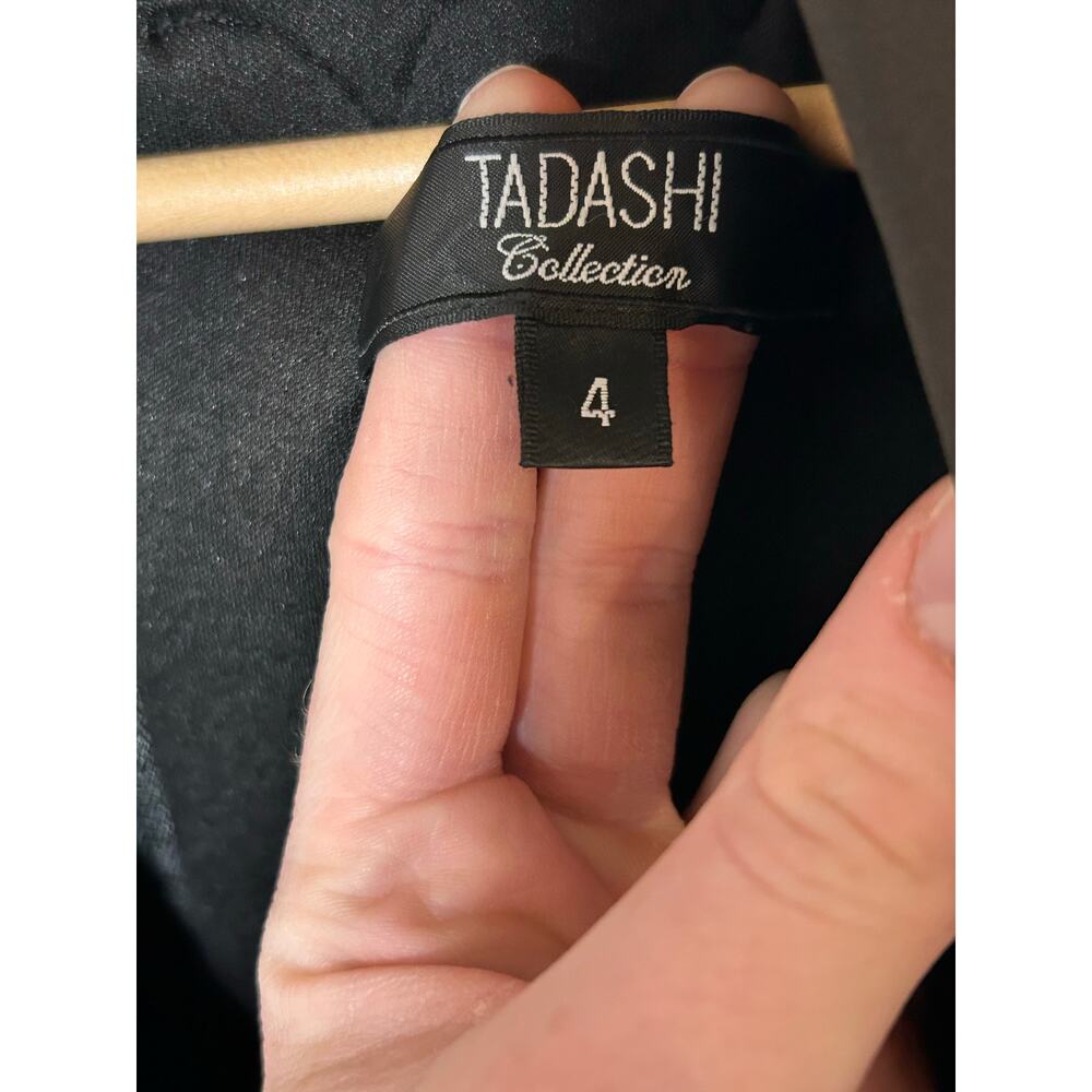 Tadashi Shoji Black Beaded Sheath Dress Size 4 - Picture 7 of 11